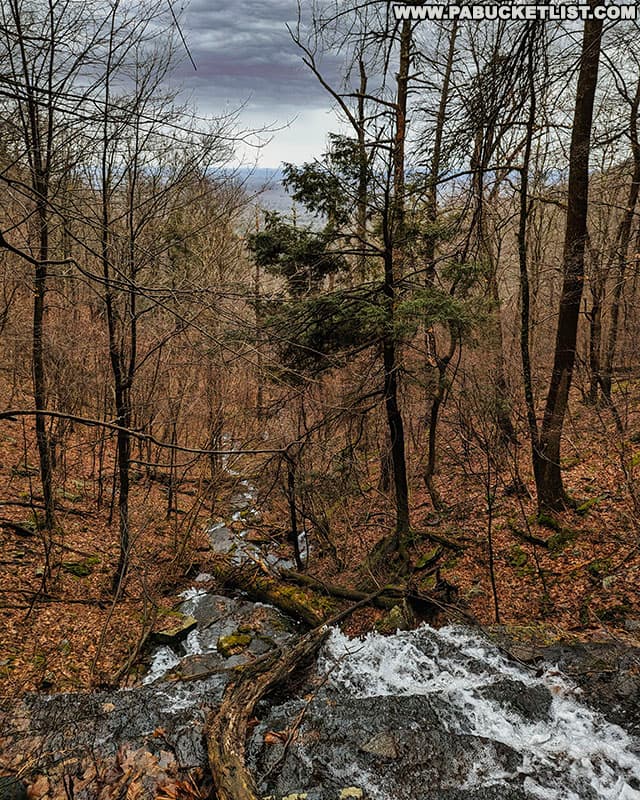 View from the top of Porcupine Falls looking towards the southeast.