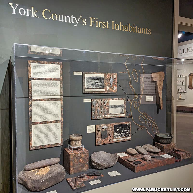 York County's First Inhabitants exhibit at the York County Historical Society Museum in York PA.