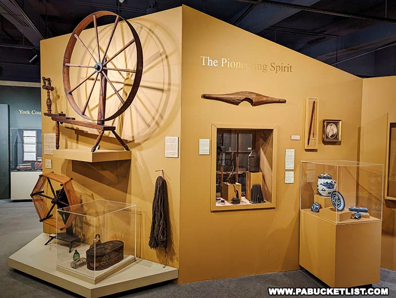 The Pioneering Spirit exhibit at the York County Historical Society Museum in York PA.