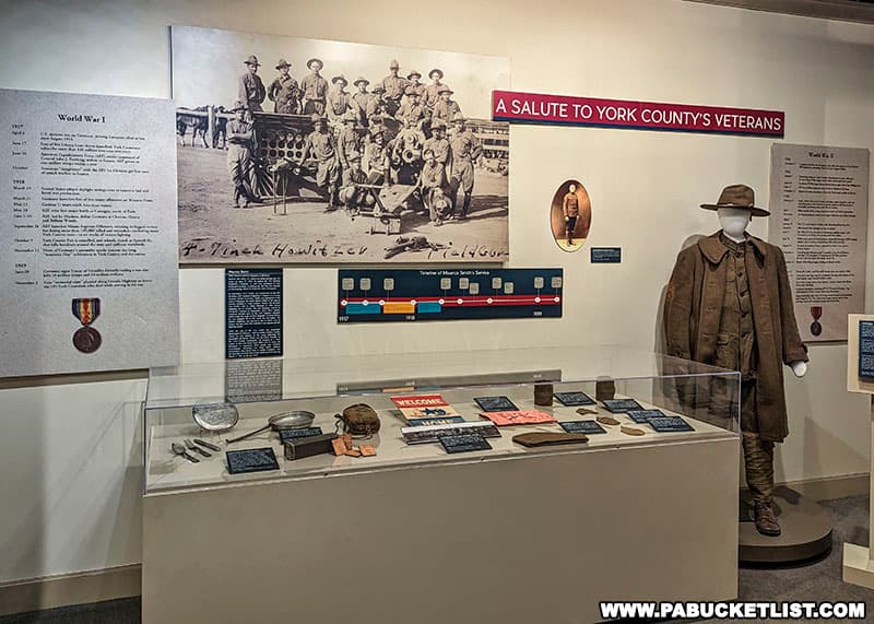 A Salute to York County's Veterans exhibit at the York County Historical Society Museum in York PA.