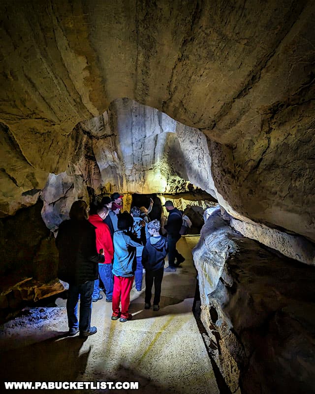 Black-Coffey Caverns contains approximately 3000 feet of surveyed passageways.
