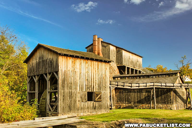 Eagle Ironworks was reconstructed in the 1970s as a detailed replica of the original.