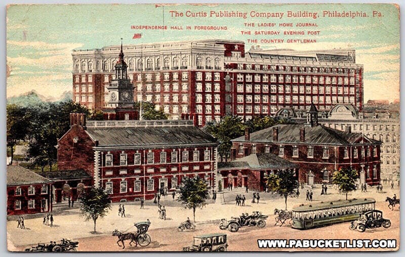 The Curtis Publishing Building sits 200 feet southwest of Independence Hall in Philadelphia.