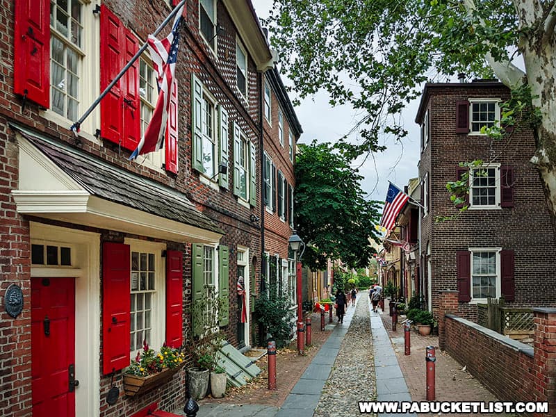 Elfreth's Alley is located near many of the other historic sites in Philadelphia's Old City neighborhood.