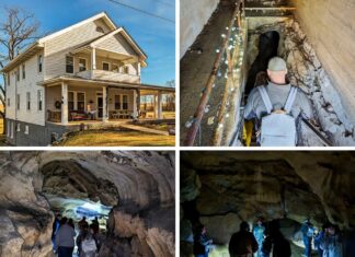 Exploring Black-Coffey Caverns in Franklin County Pennsylvania.