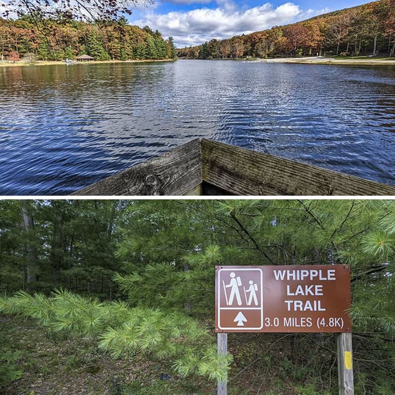 The Whipple Lake Trail is a great hiking trail near State College in all seasons.