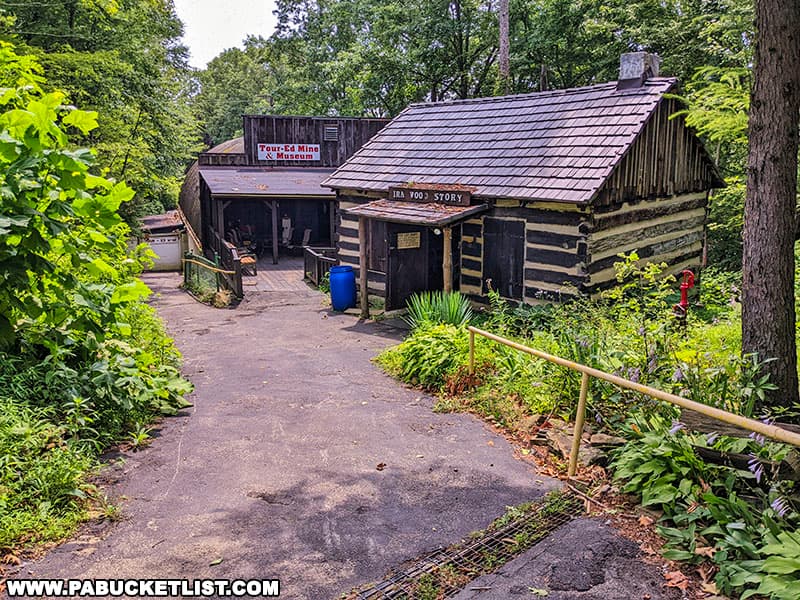 The Tour-Ed Coal Mine Museum resembles an late 19th century coal mining village.