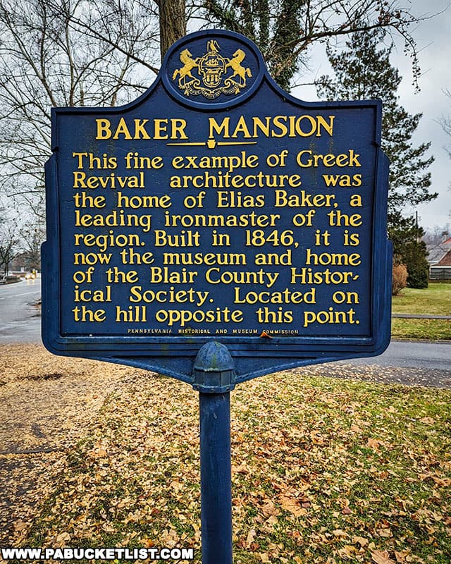 The Baker Mansion in Altoona is an example of Greek Revival architecture.