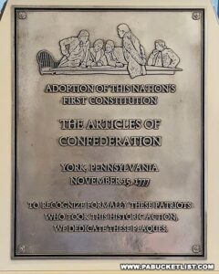 Colonial Courthouse York Colonial Complex York PA Articles Of Confederation Plaque 240x300 