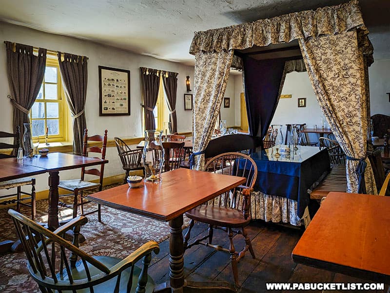 The Alexander Dobbin dining rooms offer a fine dining experience at the Dobbin House in Gettysburg Pennsylvania.