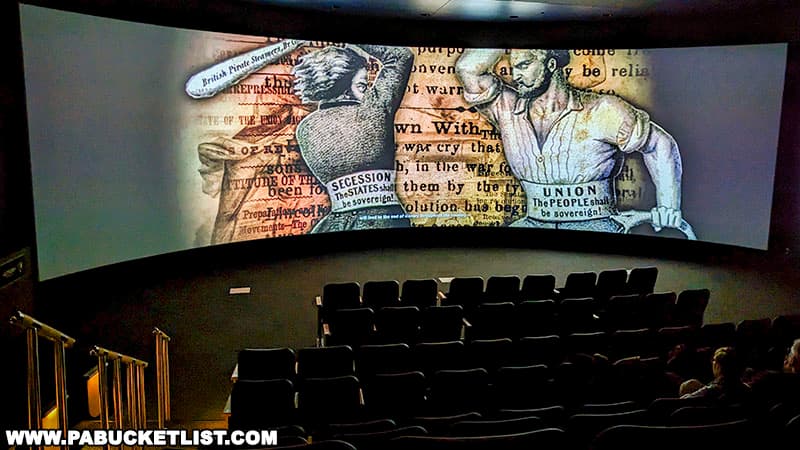 "A New Birth of Freedom" is an orientation film shown in the visitor center at the Gettysburg National Military Park.