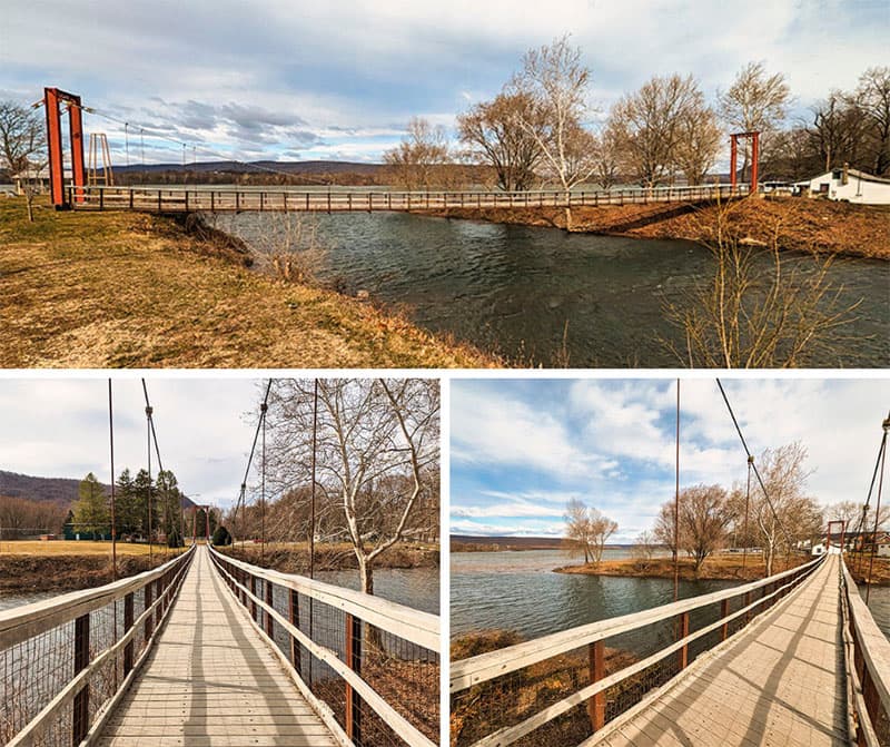 MYO Park Swinging Bridge in Dauphin County is one of the best swinging bridges in Pennsylvania.