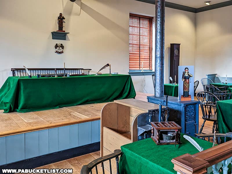 Interior of the Colonial Courthouse at the York Colonial Complex.