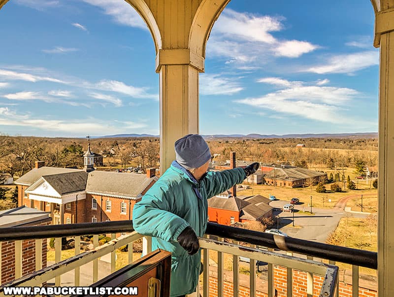 View to the west from the cupola on top of the Seminary Ridge Museum in Gettysburg.