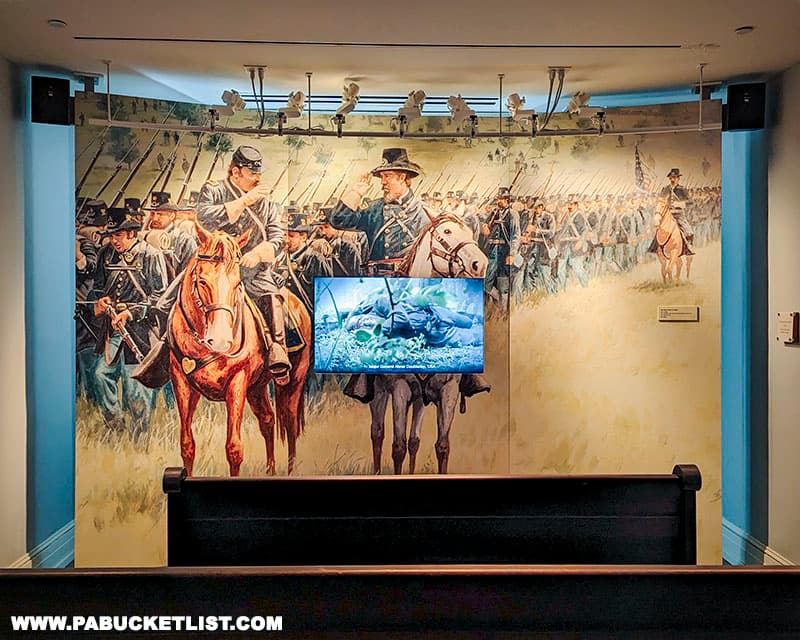 Multimedia exhibit at he Seminary Ridge Museum in Gettysburg.