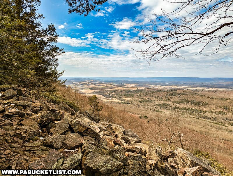Stone Valley Vista facing south in Huntingdon County Pennsylvania.
