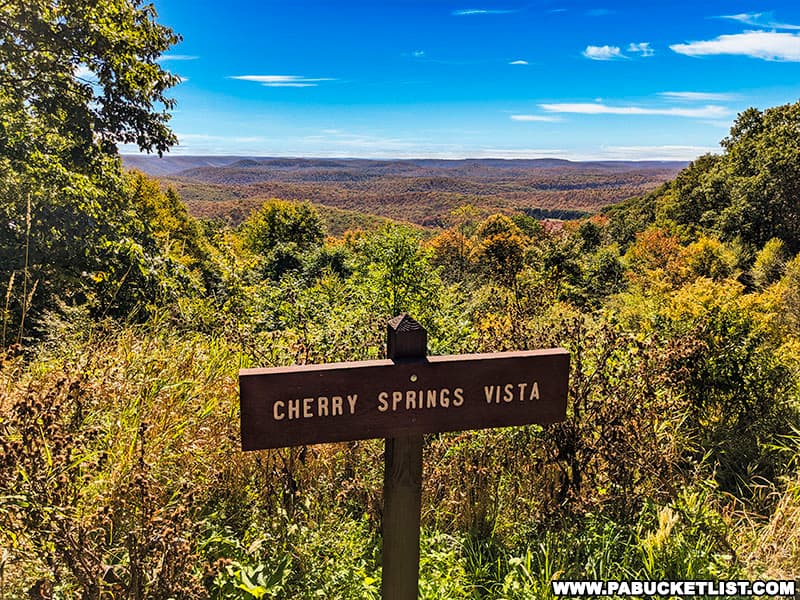Cherry Springs Vista along Route 44 in Potter County Pennsylvania.