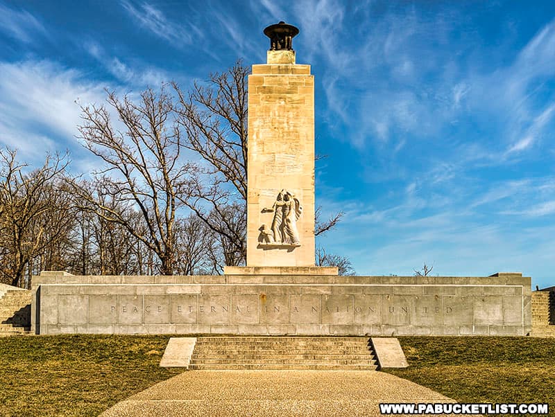 The Eternal Light Peace Memorial at the Gettysburg National Military Park.