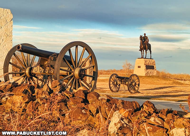 There are approximately 400 cannons on display at the Gettysburg National Military Park.