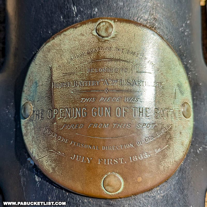 The opening cannon of the Battle of Gettysburg was a 3-inch ordnance rifle manufactured in 1862 at the Phoenix Iron Company in Phoenixville, PA.