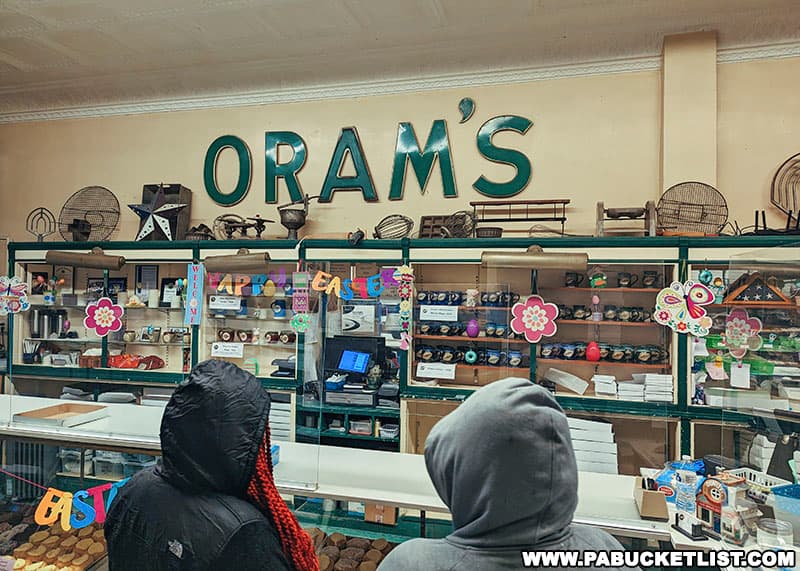 The Oram's Donuts bakery in Beaver Falls has an old-time feel to it.