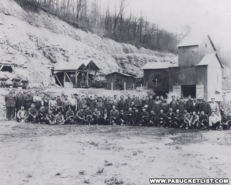 The Pittsburgh Limestone Company mine workers who lived in Yellow Dog Village in Armstrong Company.