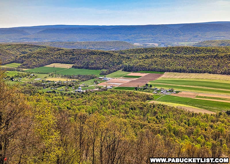 View to the northeast from Prayer Rock Scenic Overlook in Mifflin County Pennsylvania.