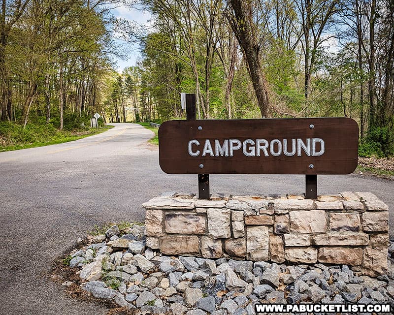 Camping is a popular activity at Raccoon Creek State Park.