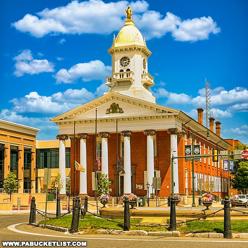 The Franklin County courthouse in Chambersburg Pennsylvania.