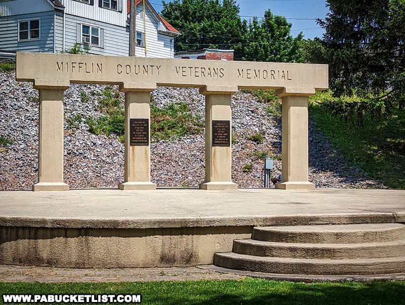 Mifflin County Veterans Memorial at Victory Park in Lewistown.