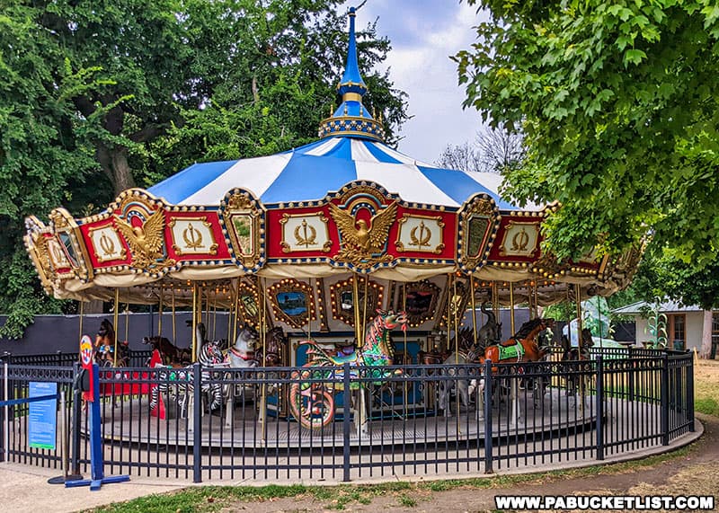 Carousel in Franklin Square in Philadelphia Pennsylvania.