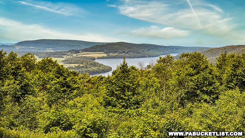 High Point Lake overlook on Mount Davis on a summer afternoon.