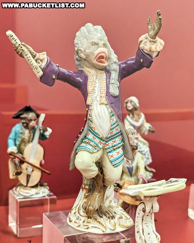 Meissen was known for its brilliantly colored and highly detailed figural pieces.