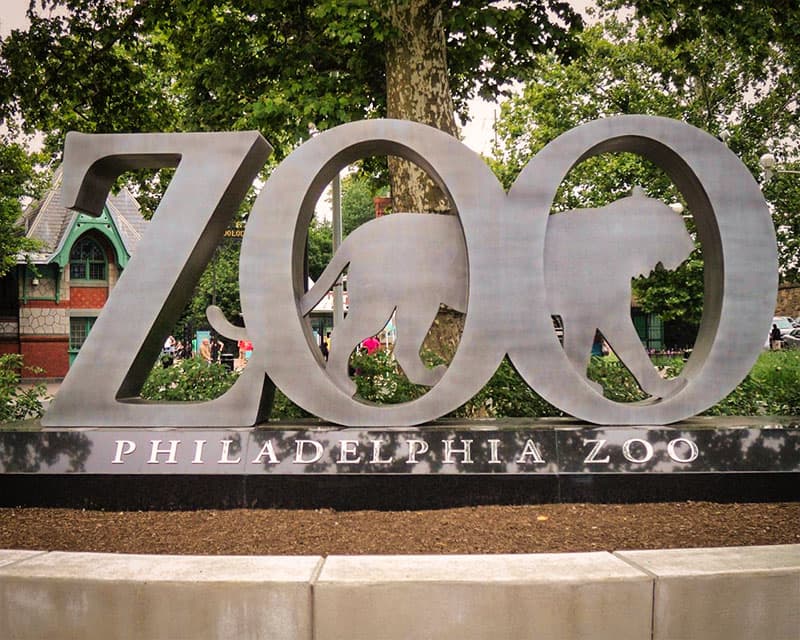 The Philadelphia Zoo spans 42 acres and is home to nearly 1,300 animals, many of which are rare and endangered.