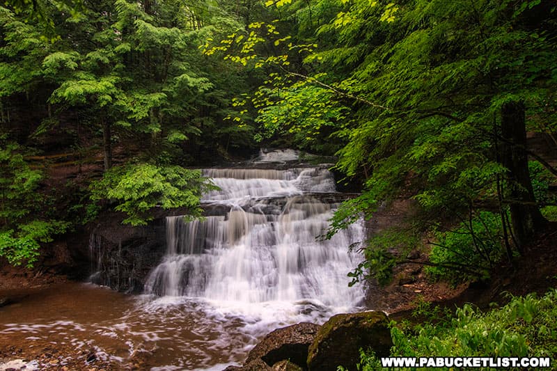 Hell's Hollow Falls on a summer morning.