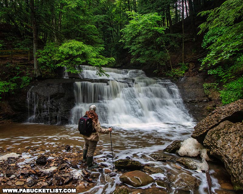 The author at Hell's Hollow Falls.