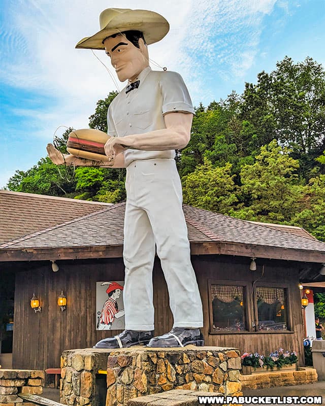 Cowboy Sam is a familiar roadside attraction along Route 422 in Kittanning.