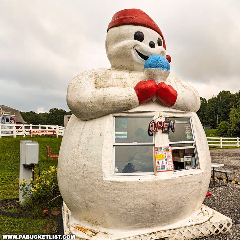 The Snowman has been a fixture along Route 488 near Portersville since 2013.