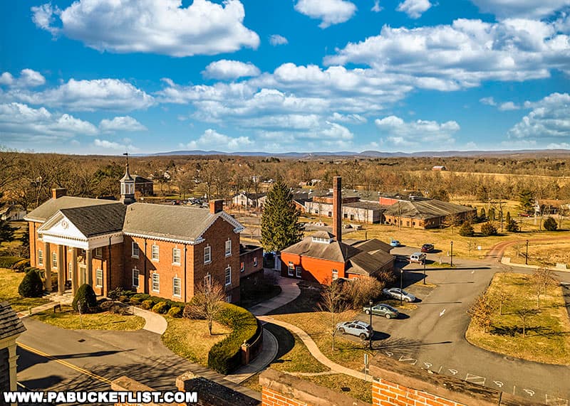 View to the southwest from the cupola at the Seminary Ridge Museum in Gettysburg Pennsylvania.