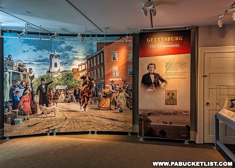 The second floor of the Seminary Ridge Museum features a number of exhibits about the community of Gettysburg before and after the battle.