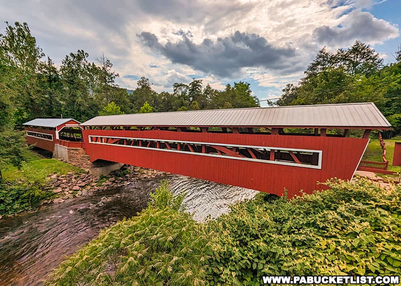 The East and West Padden Covered Bridges in Columbia County Pennsylvania.