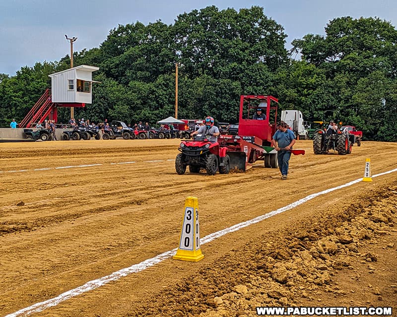 ATV pulls at the Farmers and Threshermans Jubilee in New Centerville Pennsylvania.