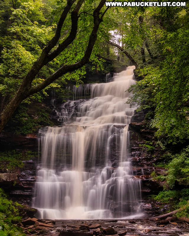 Ganoga Falls at Ricketts Glen State Park in August 2023.