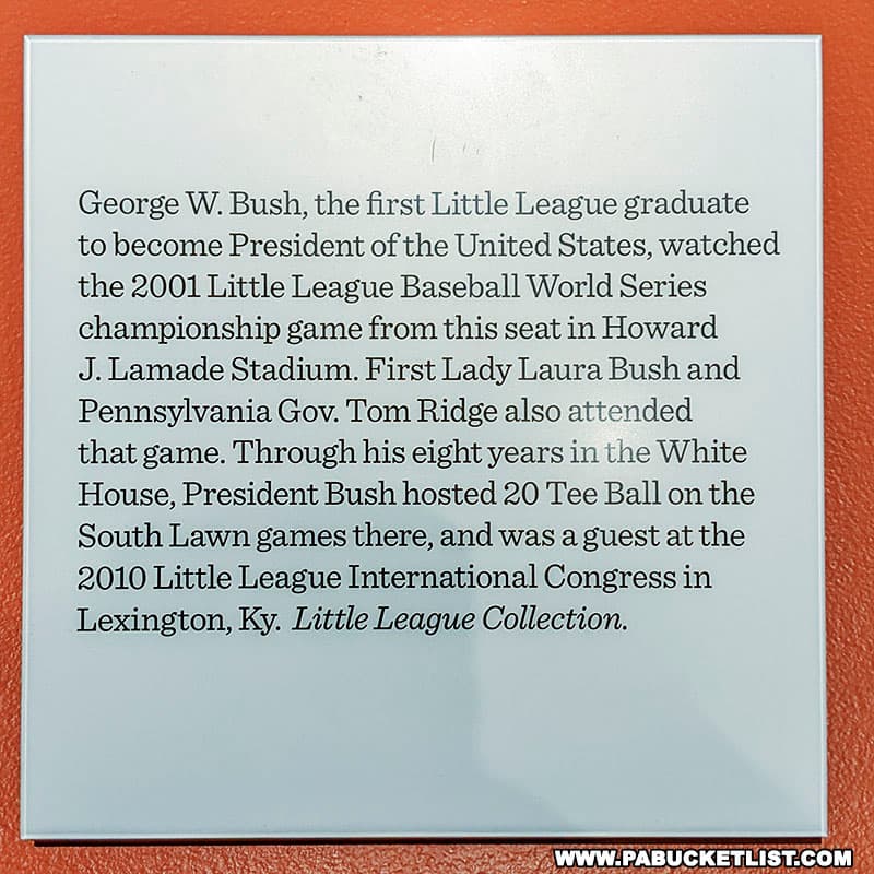 George W. Bush was the first former Littler League player to become president of the United States.