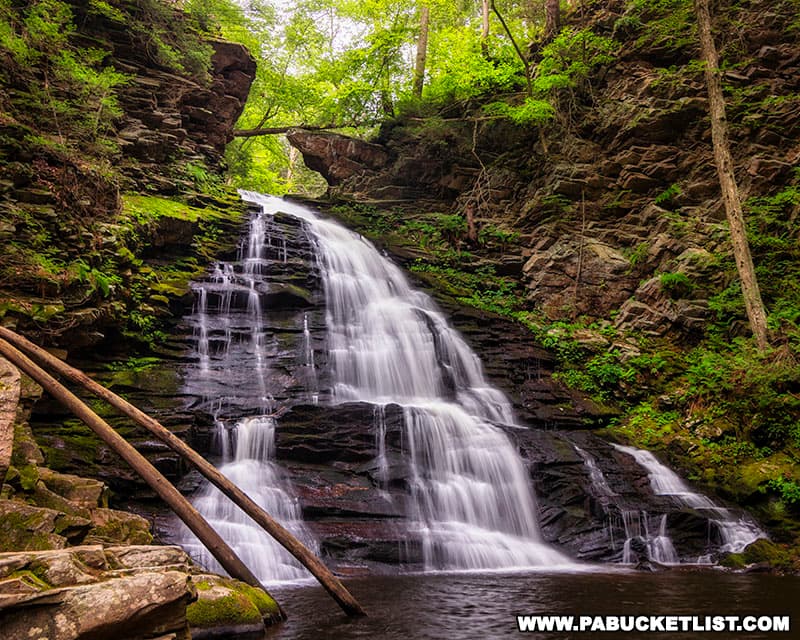 Little Shickshinny Falls in Luzerne County Pennsylvania.