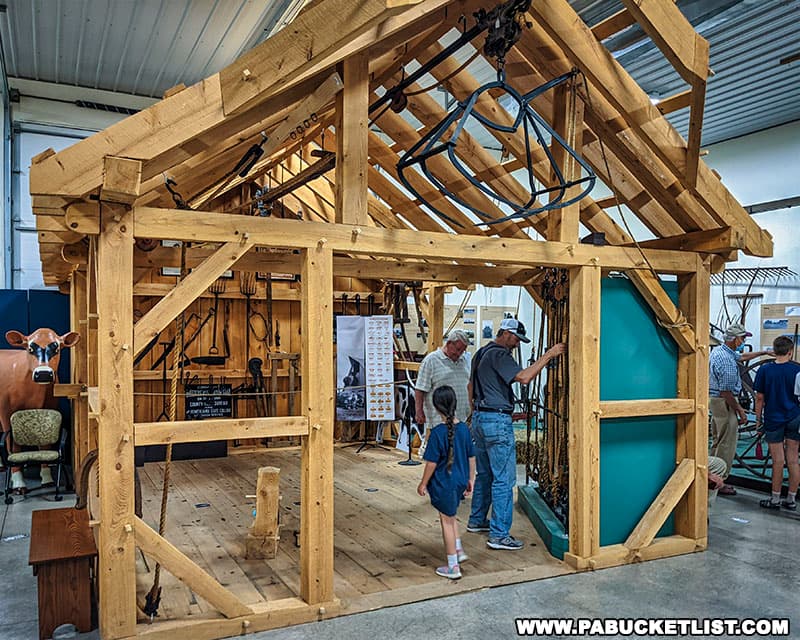 An exhibit about barn construction at the Pasto Agricultural Museum which is open free of charge during Ag Progress Days.