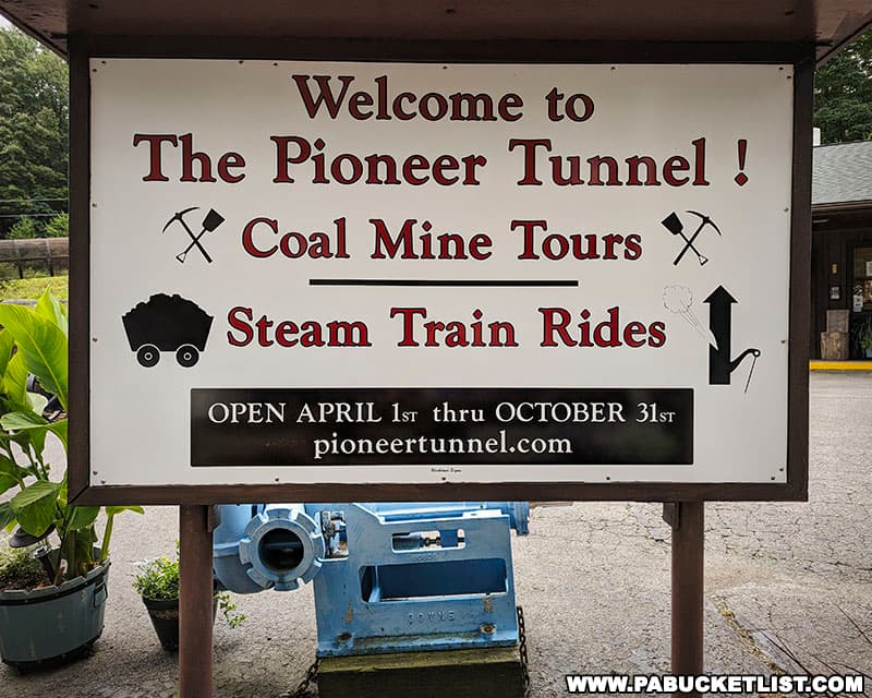The Pioneer Tunnel Coal Mine Tour is open April through October in Ashland Pennsylvania.