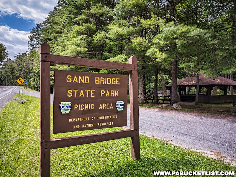 Sand Bridge State Park is located between Mifflinburg to the east and RB Winter State Park to the west.