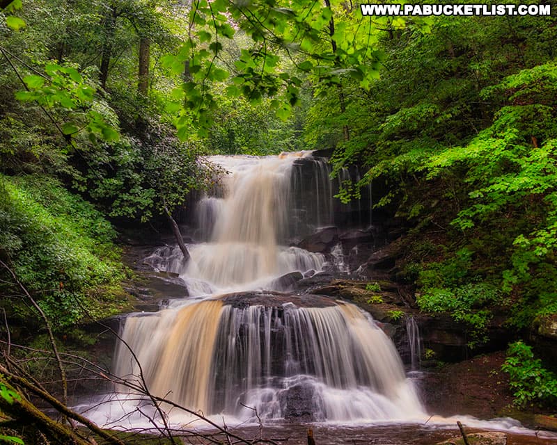 Tuscarora Falls at Ricketts Glen State Park in August 2023.