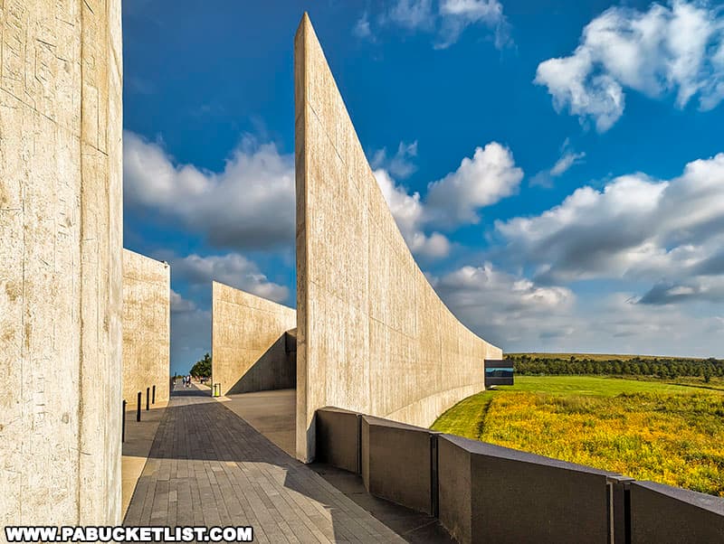 The Visitor Center at the Flight 93 National Memorial near Shanksville Pennsylvania.